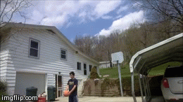 Backflip Basketball Shot