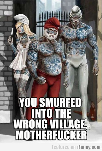 You Smurfed Into The Wrong Village Motherfucker