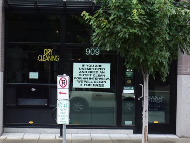 6. When this dry cleaner decided to offer their services to anyone in need - for free.