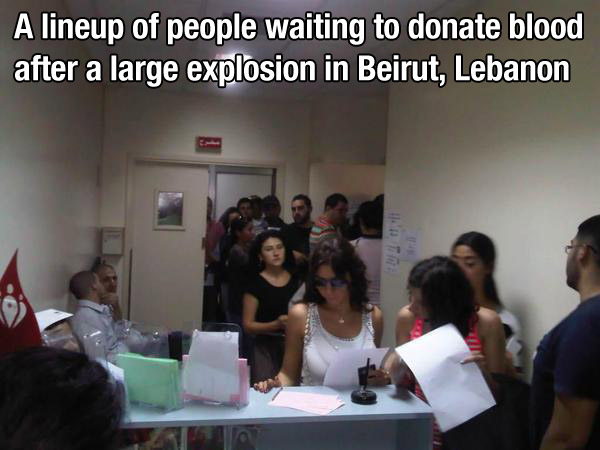 15. When these people waited in line for hours just to donate blood to those in need.