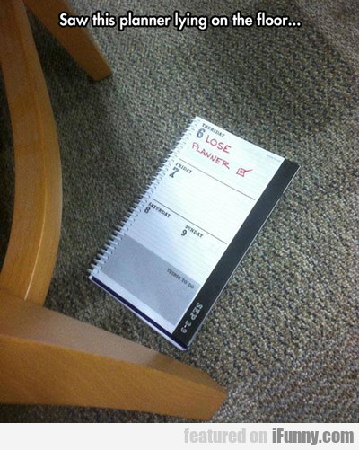Saw This Planner Lying On The Floor...