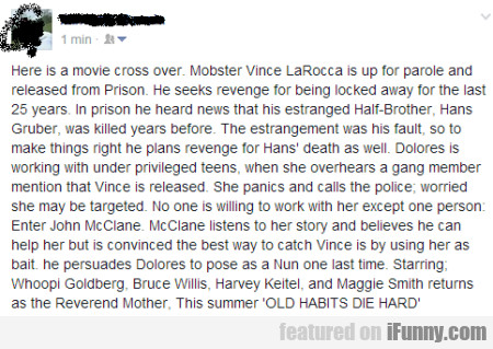 Here Is A Movie Cross Over. Mobster Vince...