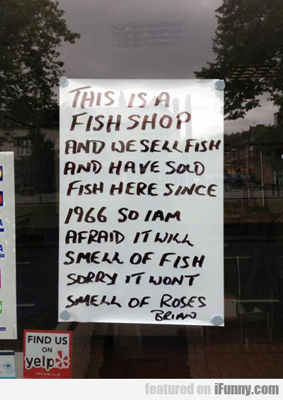 This Is A Fish Shop And We Sell Fish...