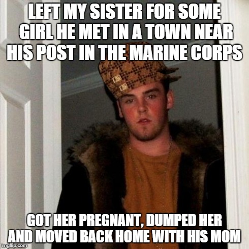 My sisters ex: He had a kid with my sister aswell, and has little to do with either one of his kids.
